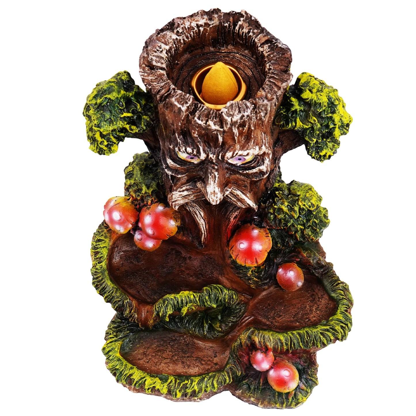 Fantasy Gifts Tree Man Backflow Resin Incense Burner Holder 6 x 5 Inch Waterfall Décor Accent