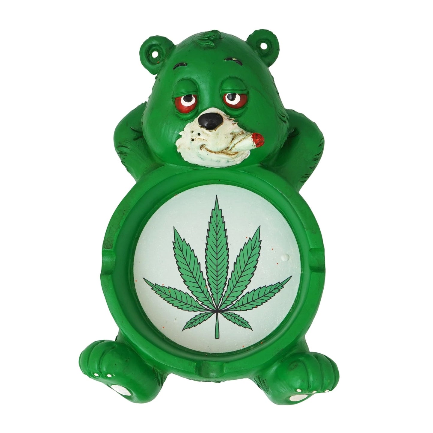 Fantasy Gifts Stoner Bear Polyresin Ashtray 4 x 6 inches