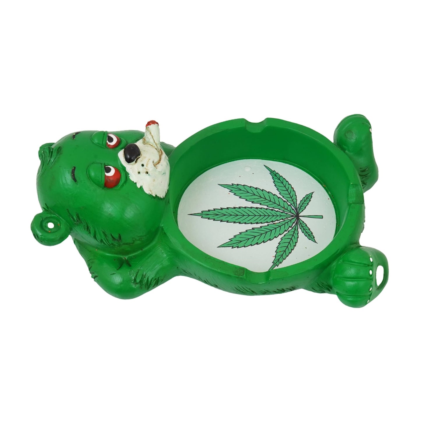 Fantasy Gifts Stoner Bear Polyresin Ashtray 4 x 6 inches