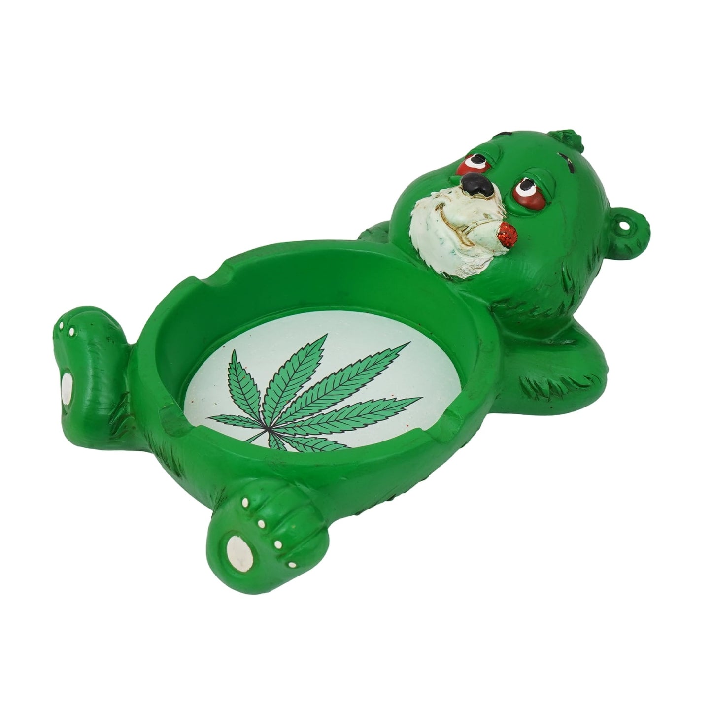 Fantasy Gifts Stoner Bear Polyresin Ashtray 4 x 6 inches
