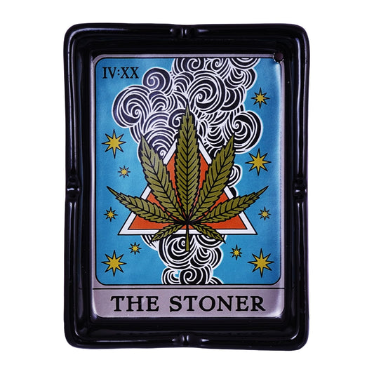 Fantasy Gifts The Stoner Tarot Card Ceramic Ashtray or Incense Burner 4 x 5.5 inches