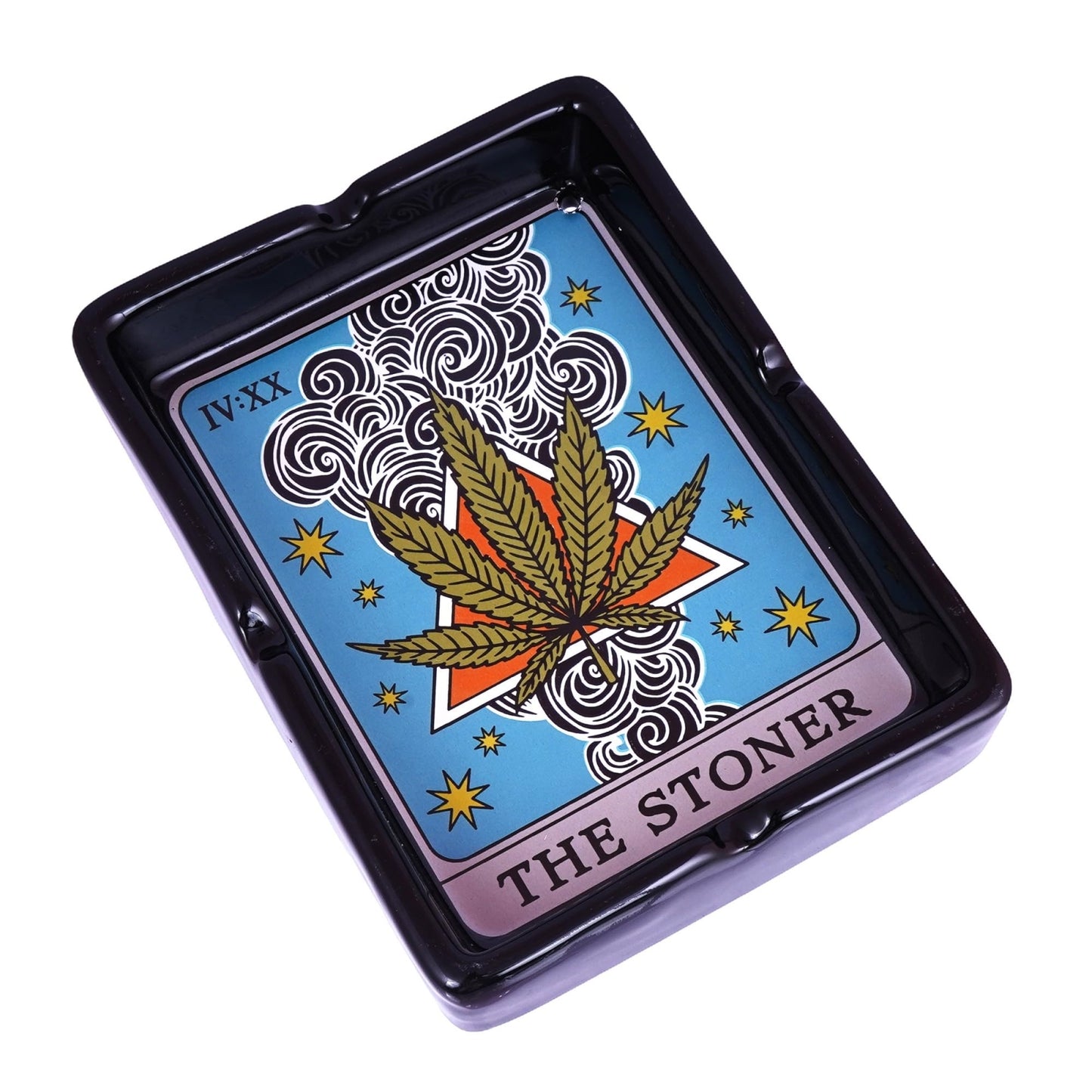Fantasy Gifts The Stoner Tarot Card Ceramic Ashtray or Incense Burner 4 x 5.5 inches