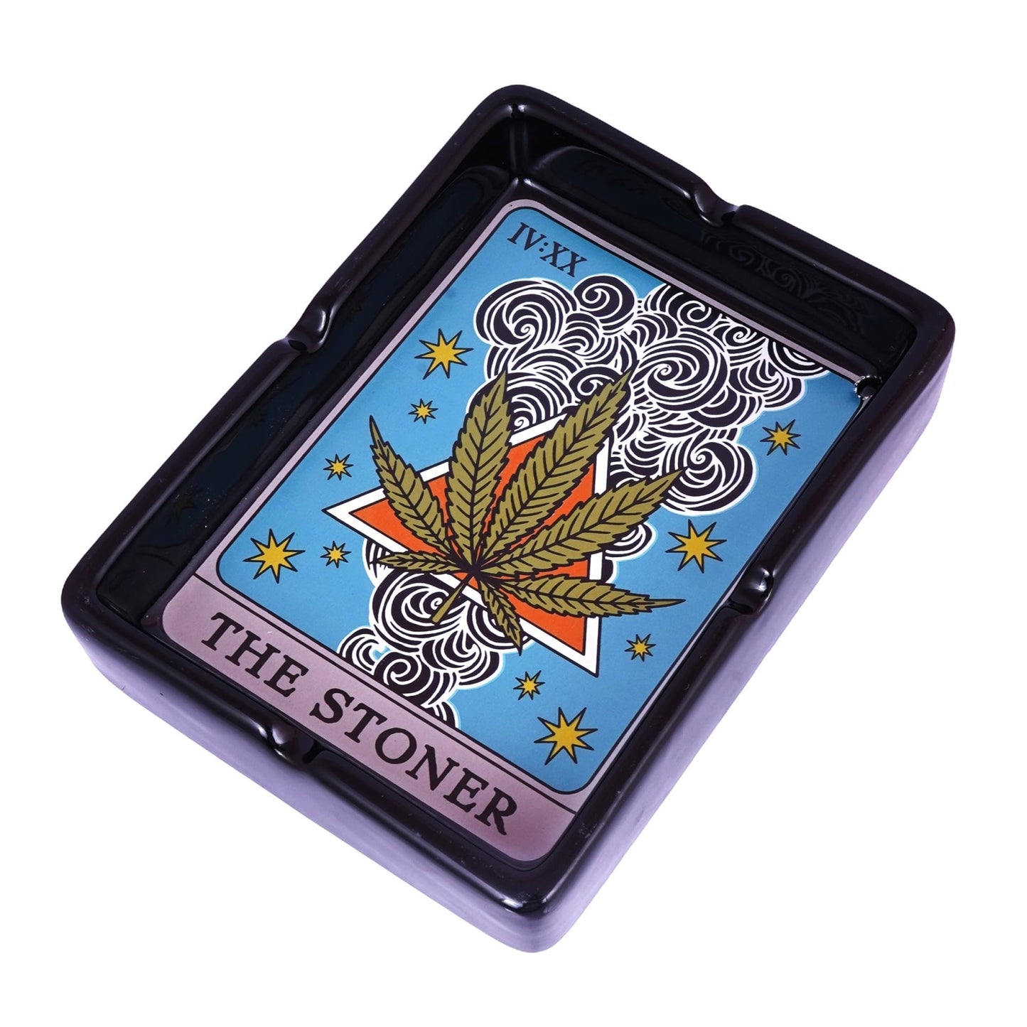Fantasy Gifts The Stoner Tarot Card Ceramic Ashtray or Incense Burner 4 x 5.5 inches