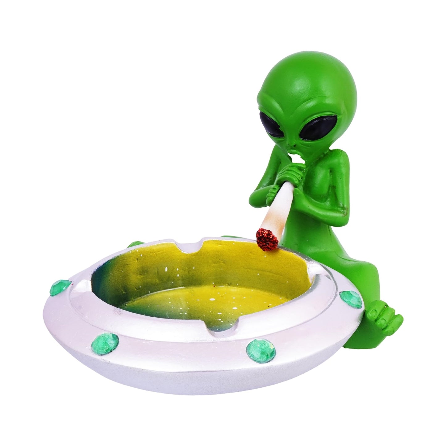 Fantasy Gifts Astral Alien Smoke Session Resin Ashtray 4 inch