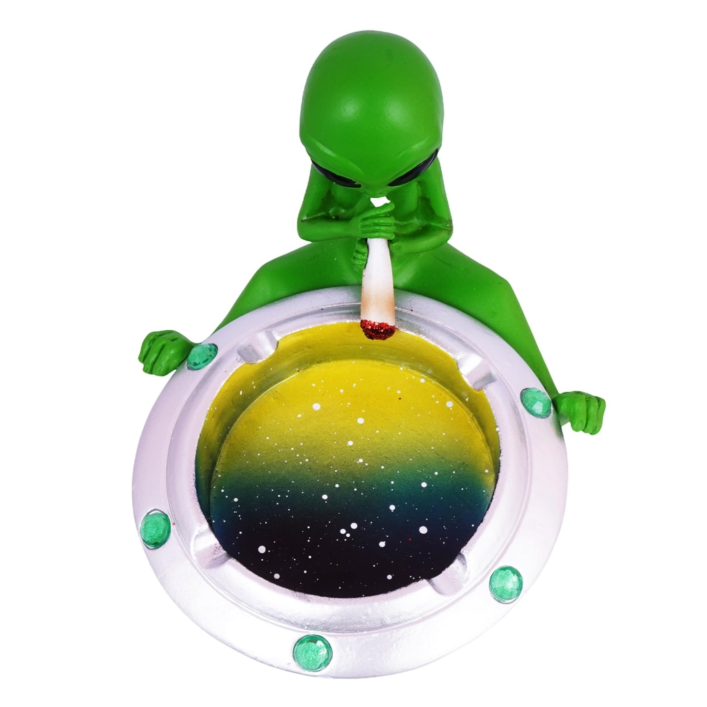Fantasy Gifts Astral Alien Smoke Session Resin Ashtray 4 inch