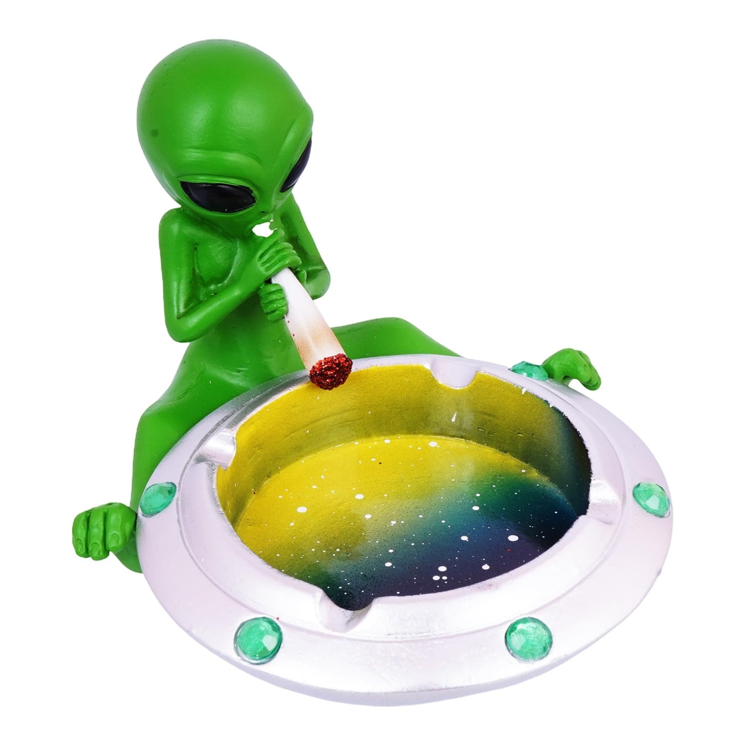 Fantasy Gifts Astral Alien Smoke Session Resin Ashtray 4 inch