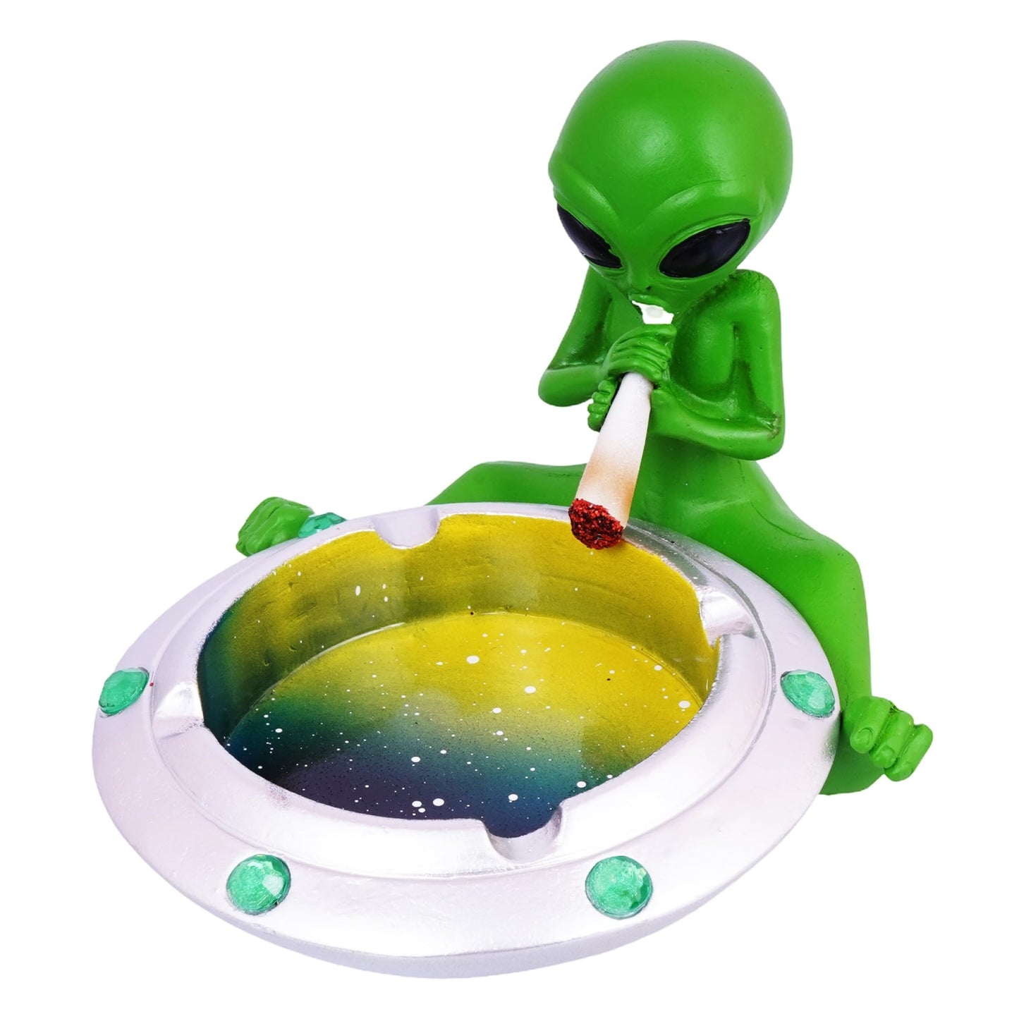 Fantasy Gifts Astral Alien Smoke Session Resin Ashtray 4 inch