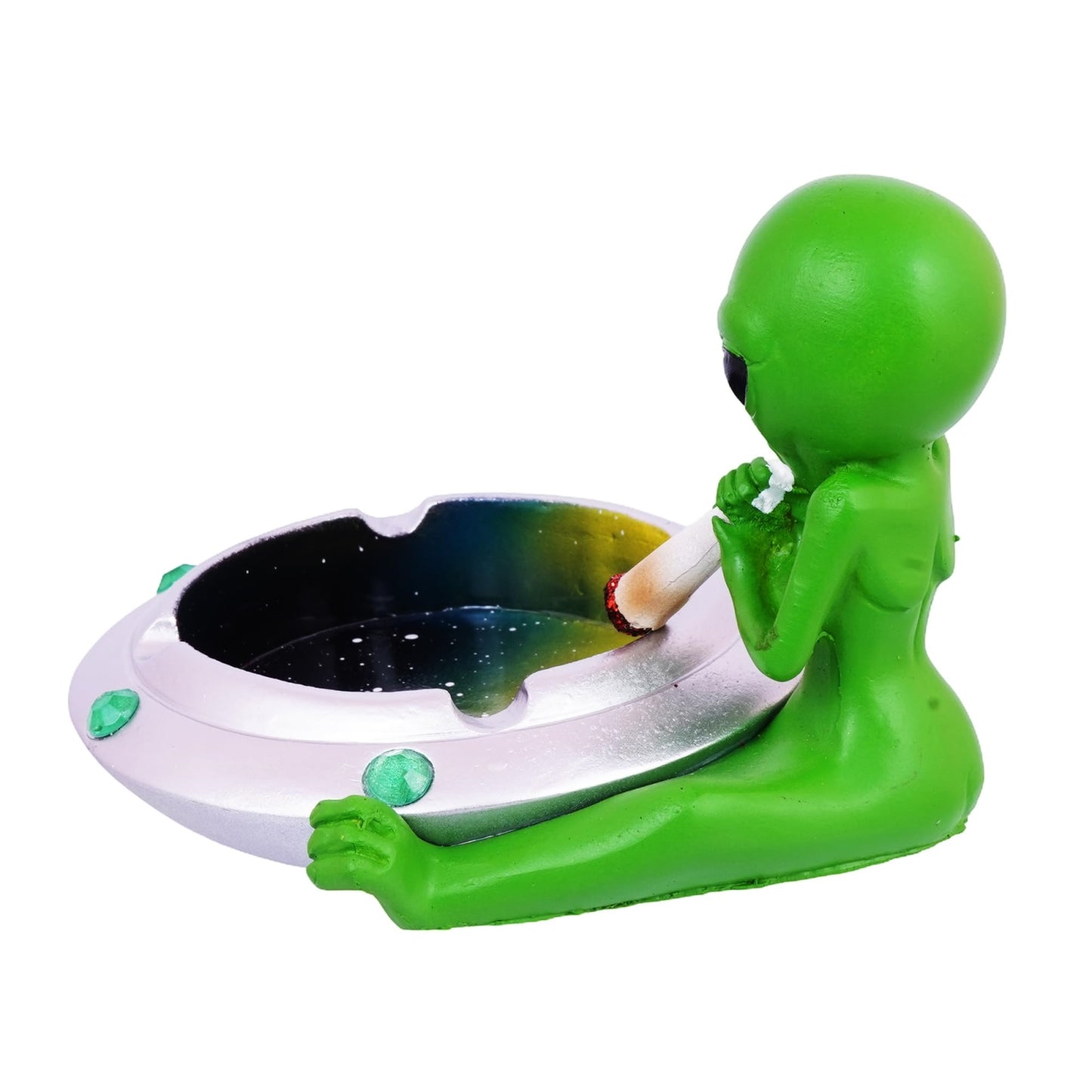 Fantasy Gifts Astral Alien Smoke Session Resin Ashtray 4 inch