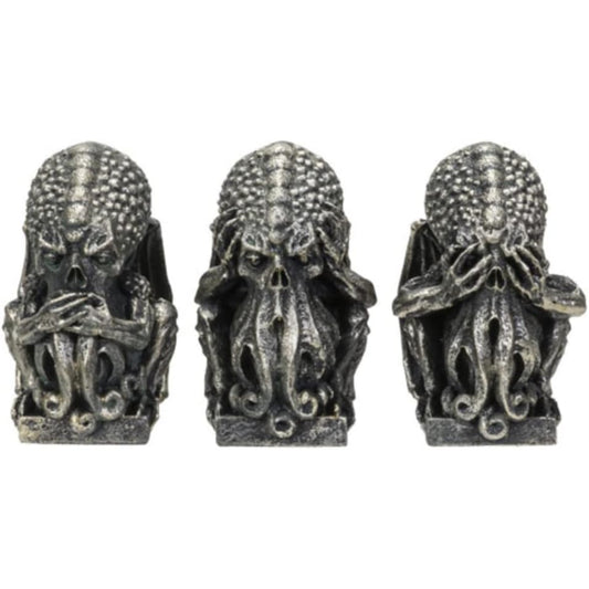 Cthulhu See Hear Speak No Evil Resin Figure Statues Set