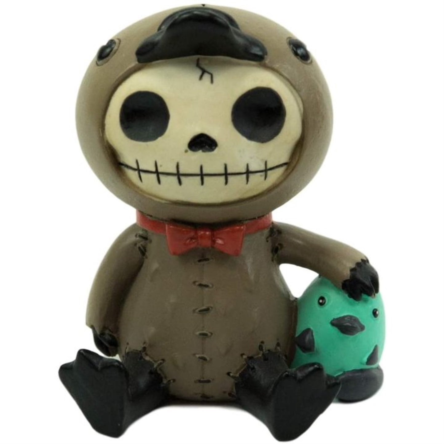 Furrybones Large Platypus Bill Holding Egg Skeleton in Costume Figurine 4 inch