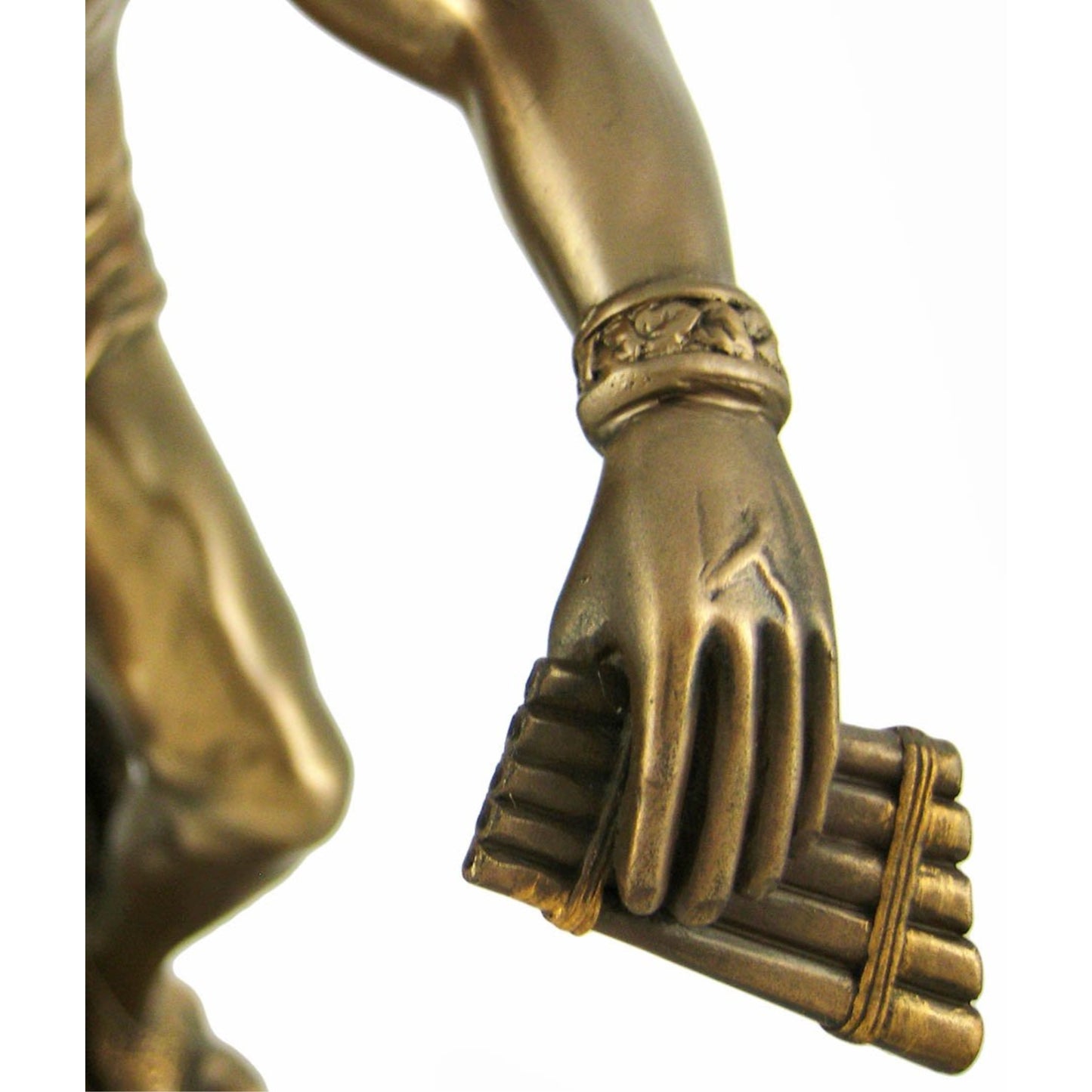 Greek God Hermes Bronzed Finish Resin Statue 9 inch