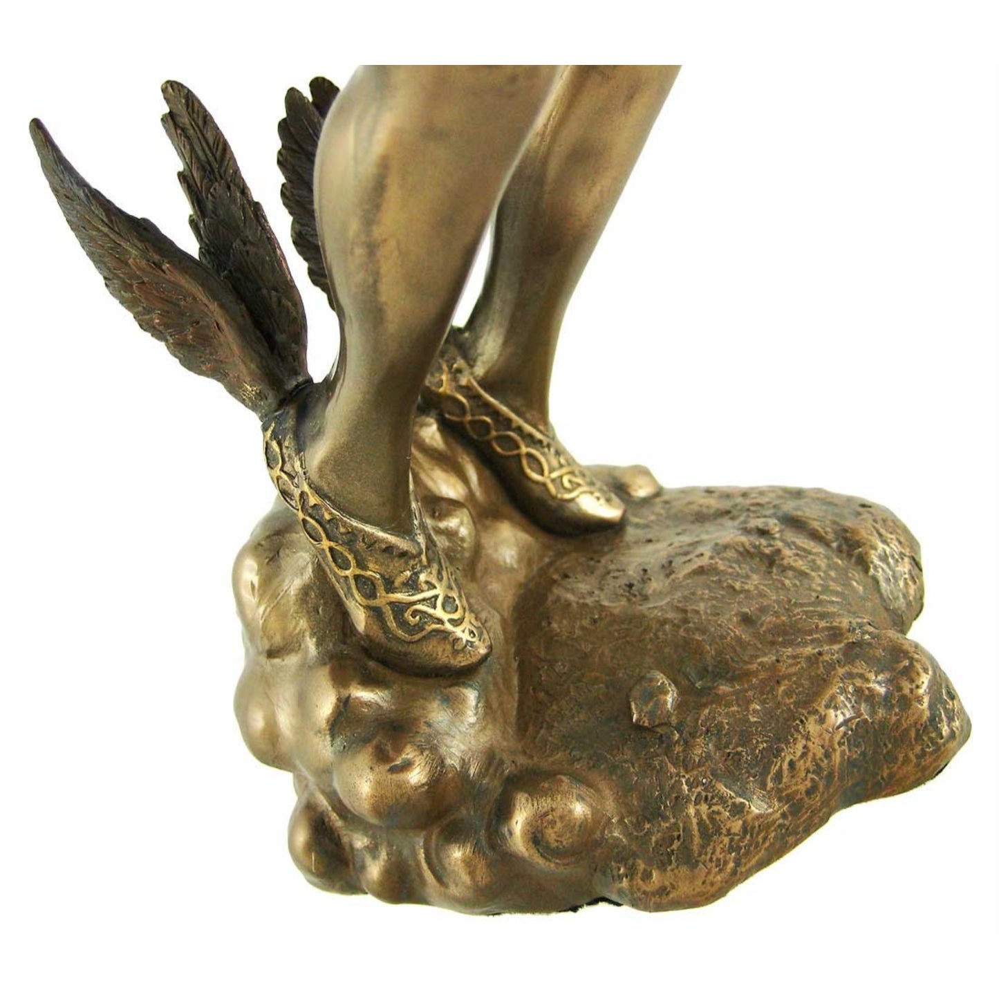Greek God Hermes Bronzed Finish Resin Statue 9 inch
