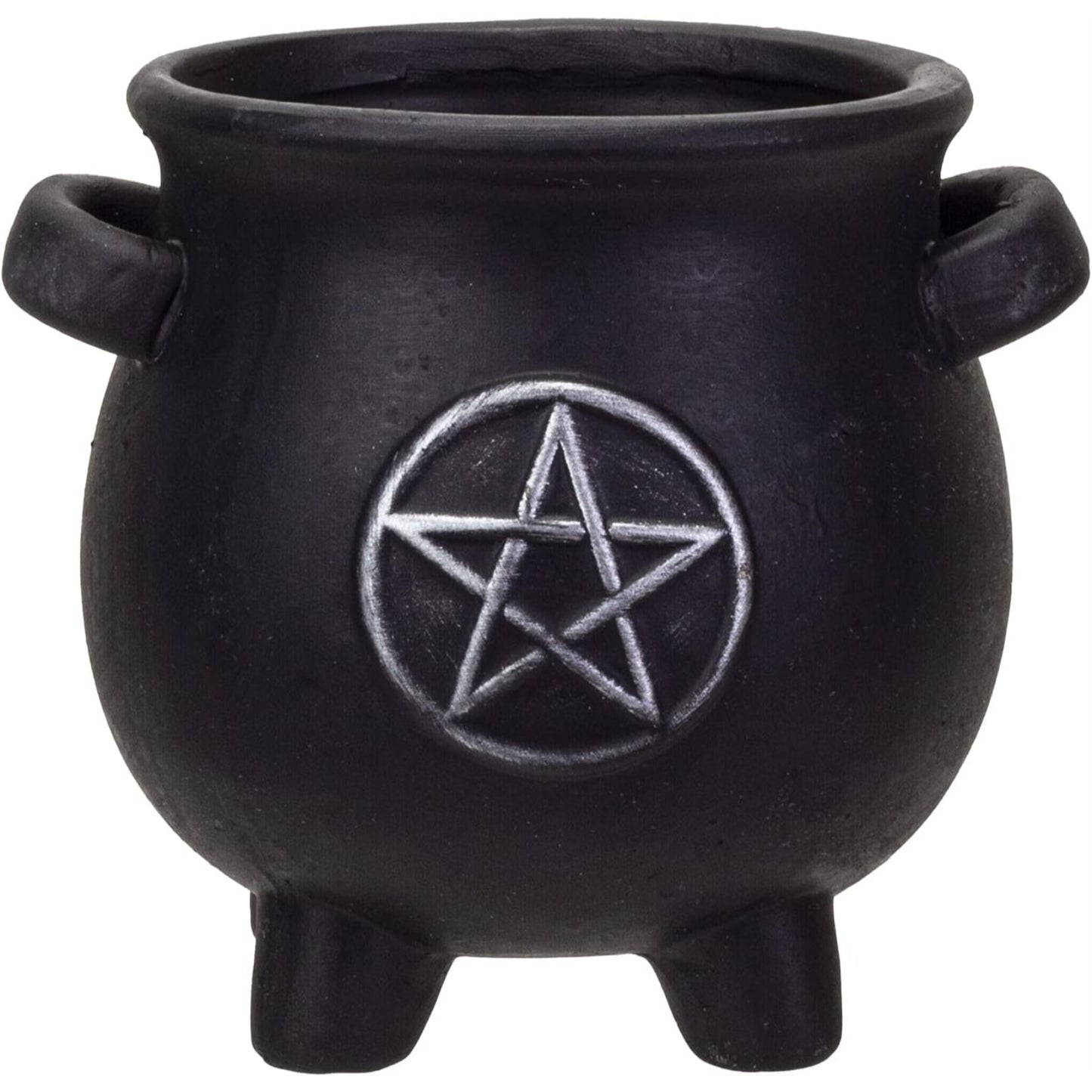 Pentagram Witches Cauldron Terracotta Planter Pot Candy Holder Tabletop Figurine