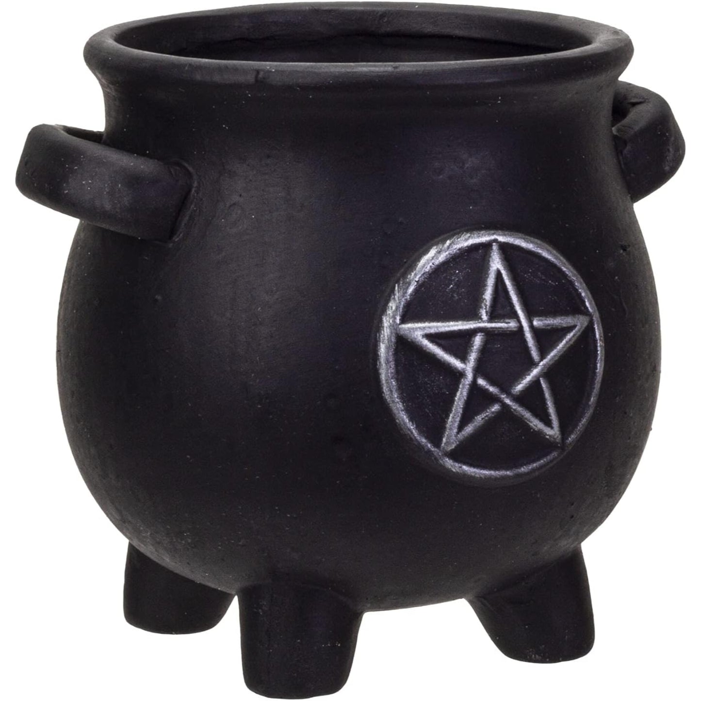 Pentagram Witches Cauldron Terracotta Planter Pot Candy Holder Tabletop Figurine