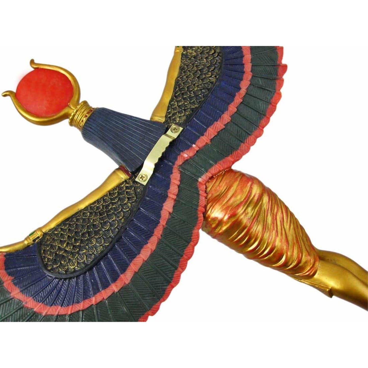 Winged Isis Egyptian Goddess Deity Wall Hanging Plaque Egypt Decoration 11.75 x 12.25 inch