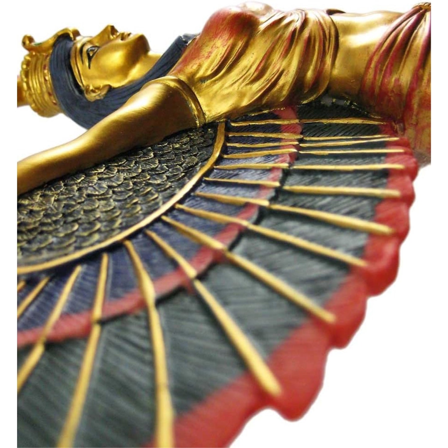 Winged Isis Egyptian Goddess Deity Wall Hanging Plaque Egypt Decoration 11.75 x 12.25 inch
