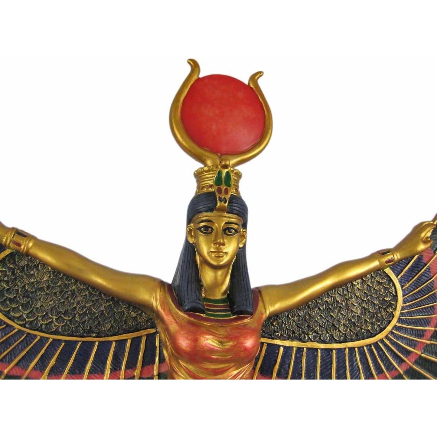 Winged Isis Egyptian Goddess Deity Wall Hanging Plaque Egypt Decoration 11.75 x 12.25 inch