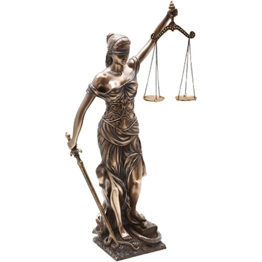 Blind Lady Scales of Justice Statue Lawyer Attorney Judge Statue Figurine 18 inch