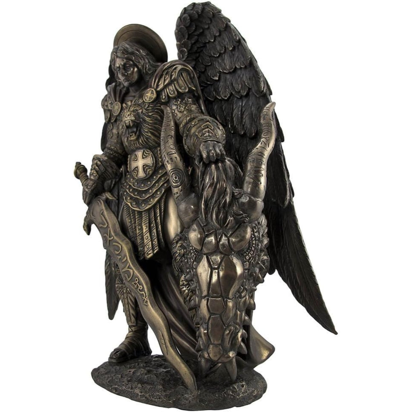 Saint Michael and The Dragon Archangel Statue Saint Figurine 10.75 inch