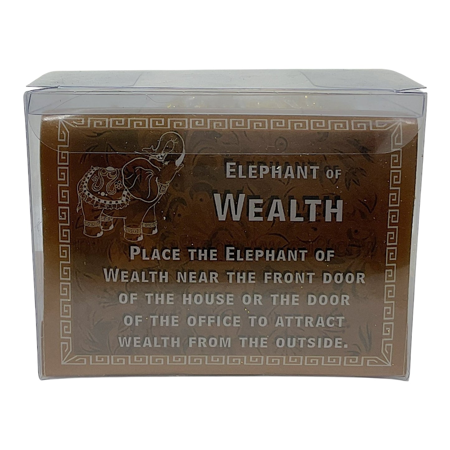 Gold Elephant of Wealth Mini Resin Figurine Home Decoration 3.25 x 2 inch
