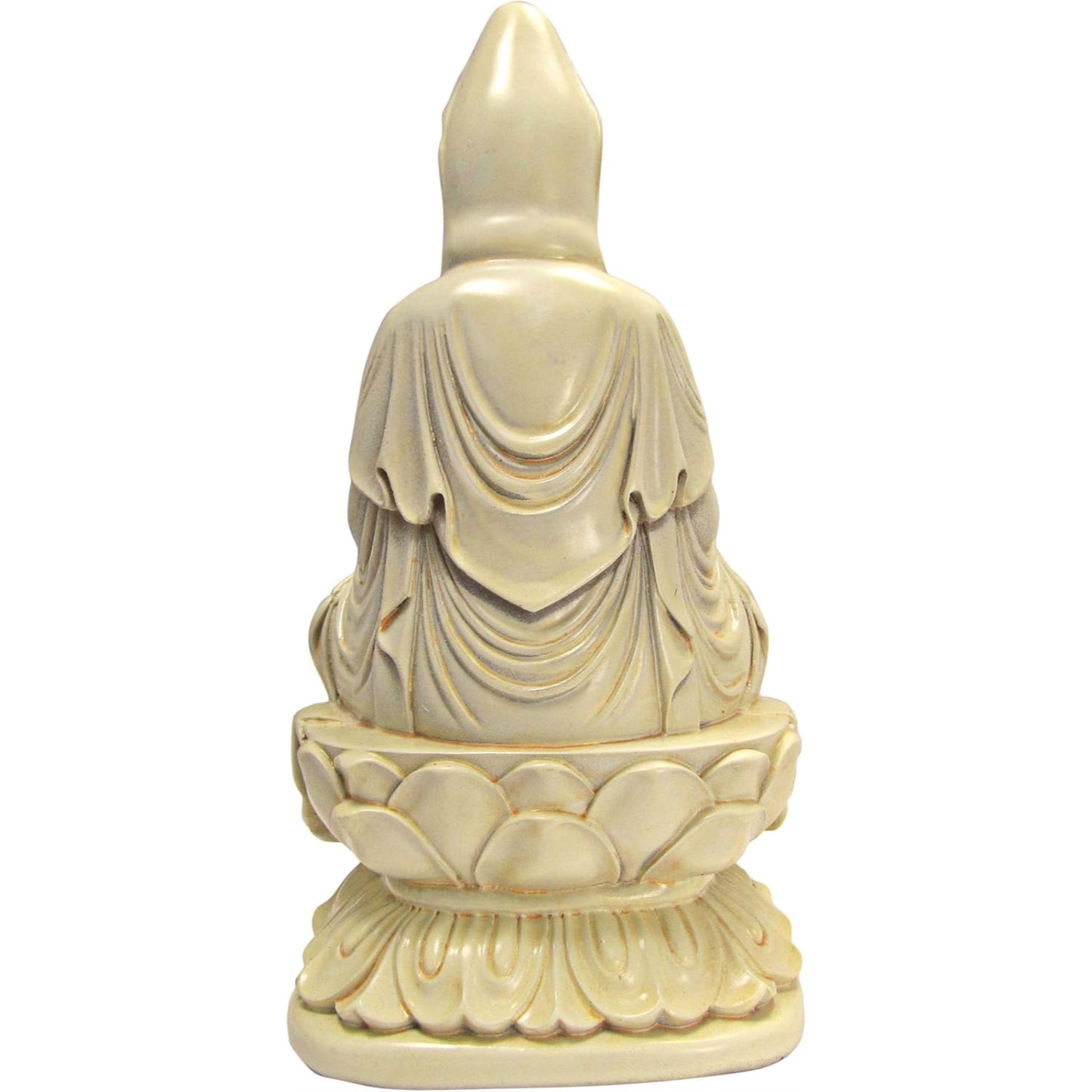 Seated Meditating Kuan Yin Cold Cast Resin 7 inch