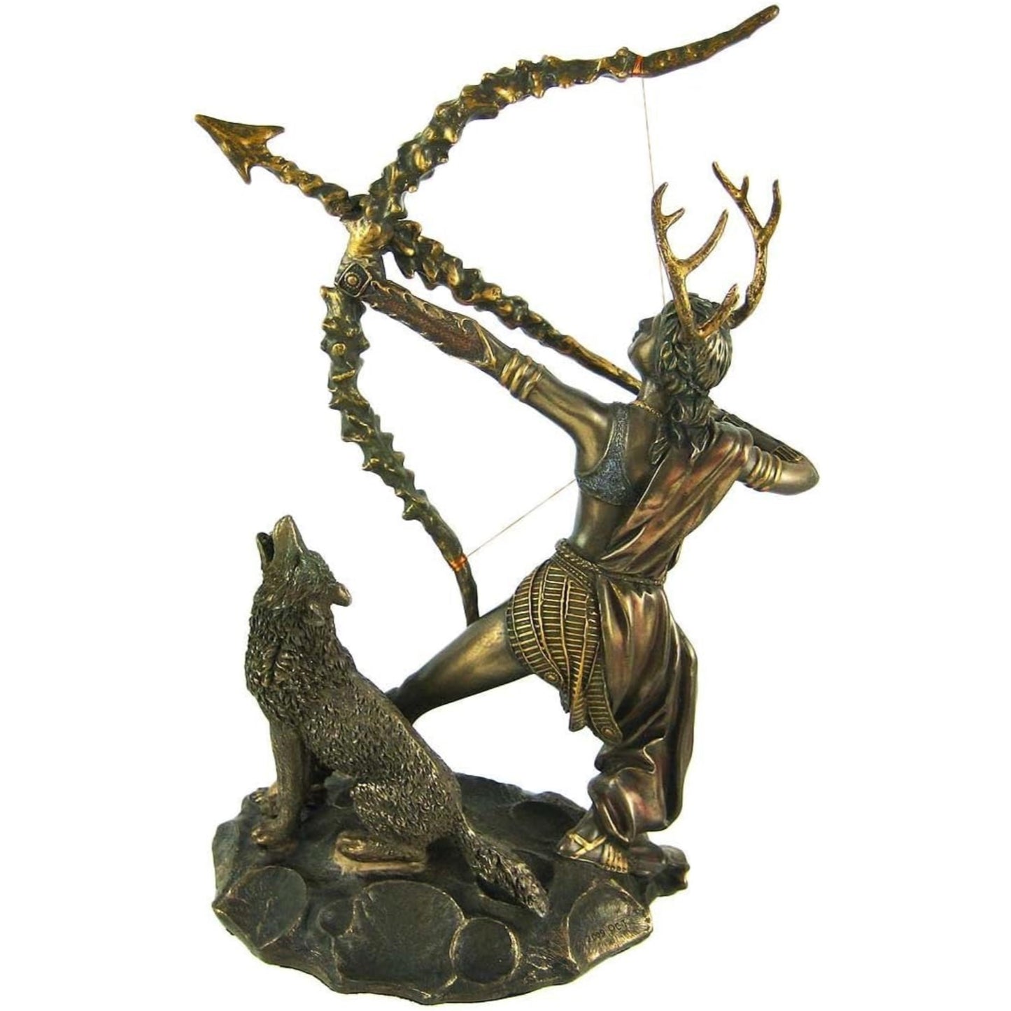 Moonlight Mysteries Greek Goddess of The Wilderness Artemis Resin Statue 10 inch