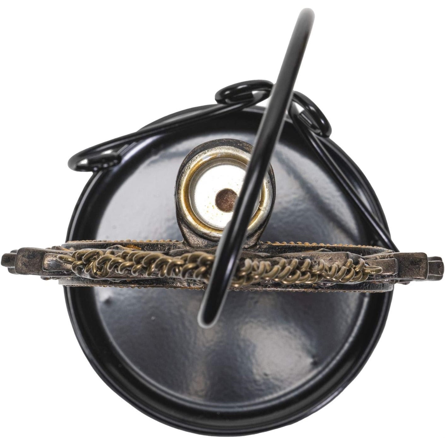Hanging Backflow Cone Incense Burner Ohm Symbol Design Metal Base Meditation Altar Table Display Aromatherapy