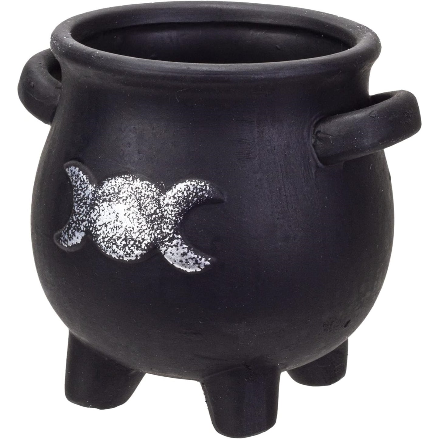 Triple Moon Witches Cauldron Terracotta Planter Pot Candy Holder Tabletop Figurine