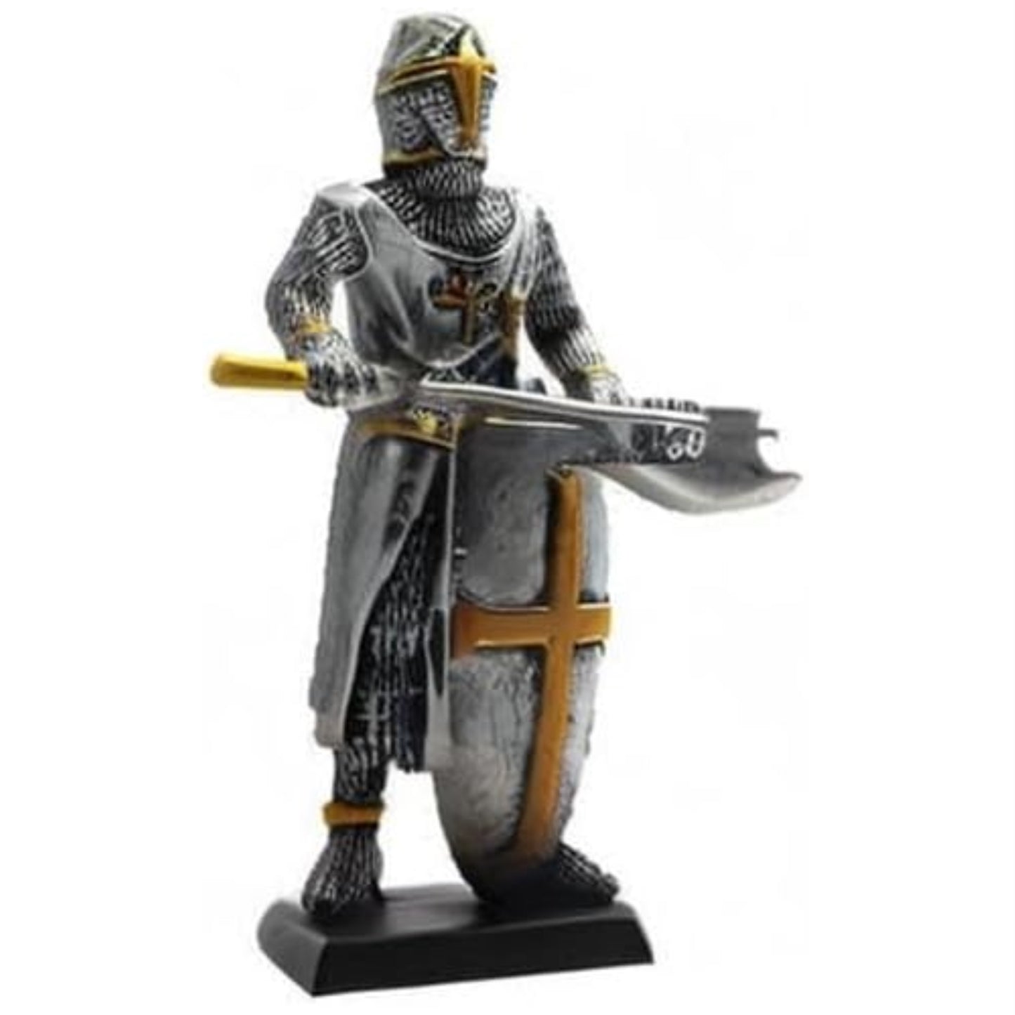 Medieval Knight with Axe and Shield Resin Statue Figurine 4 inch