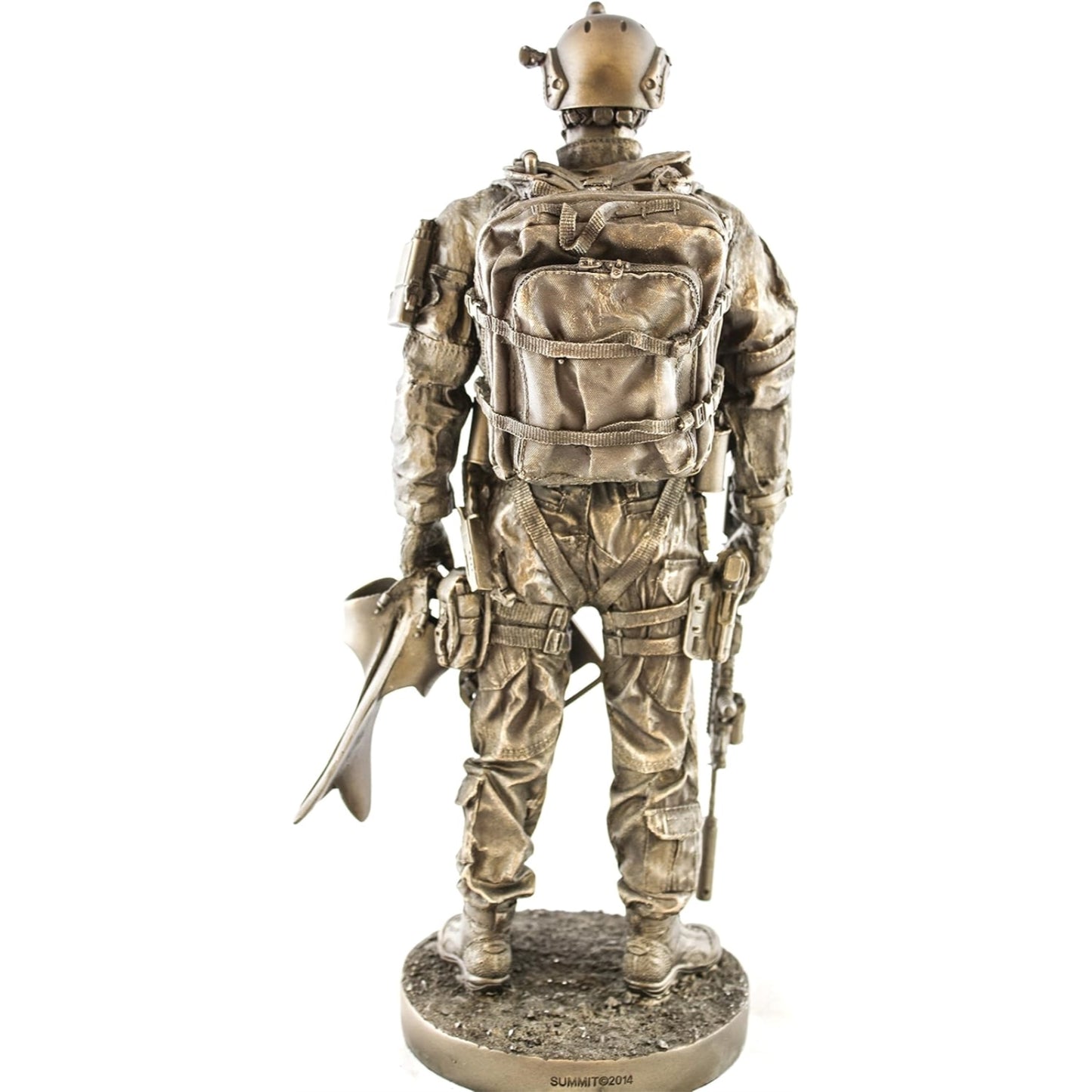 Navy Seal Bronzed Resin Military Statue Modern Era Navy Seal 13 inch