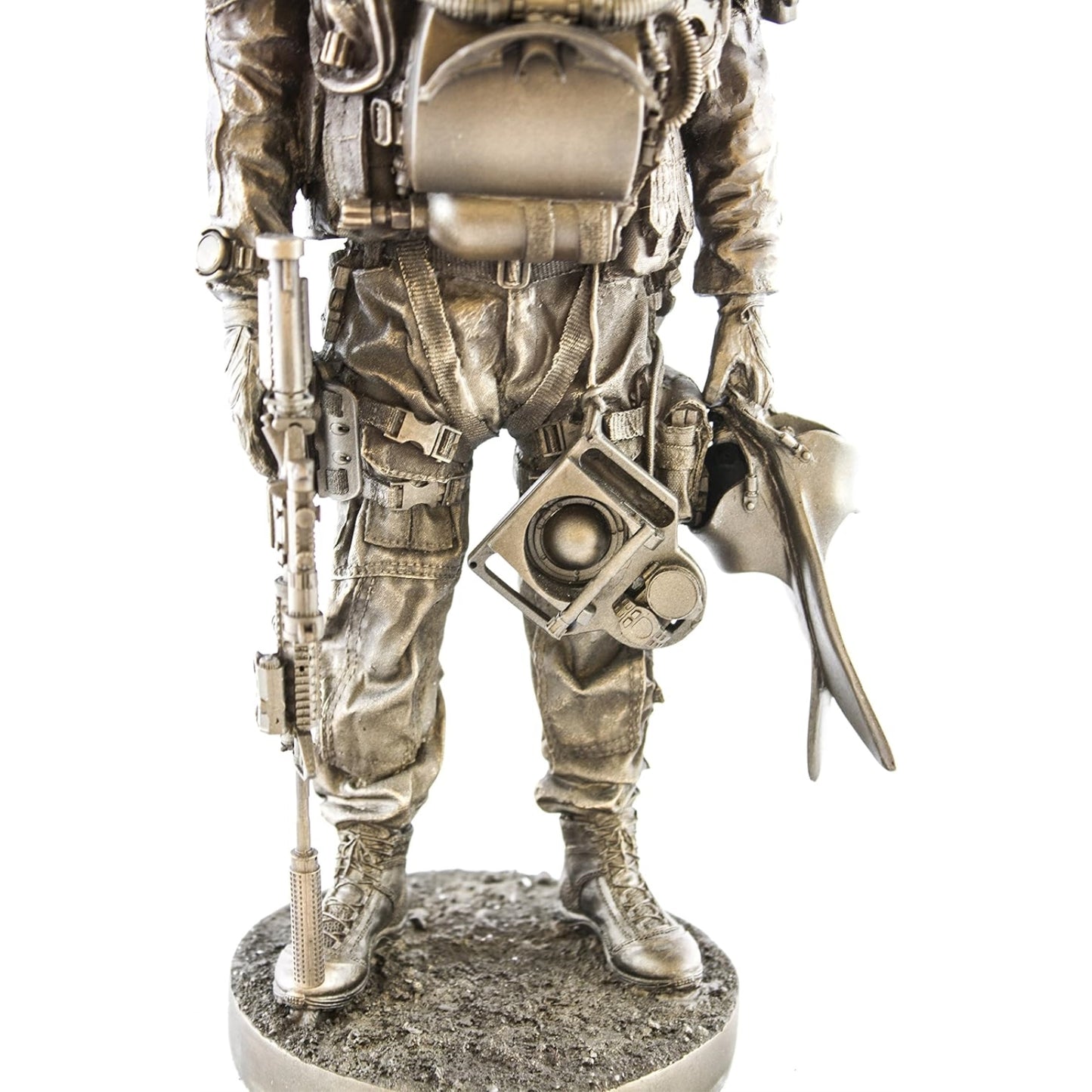 Navy Seal Bronzed Resin Military Statue Modern Era Navy Seal 13 inch