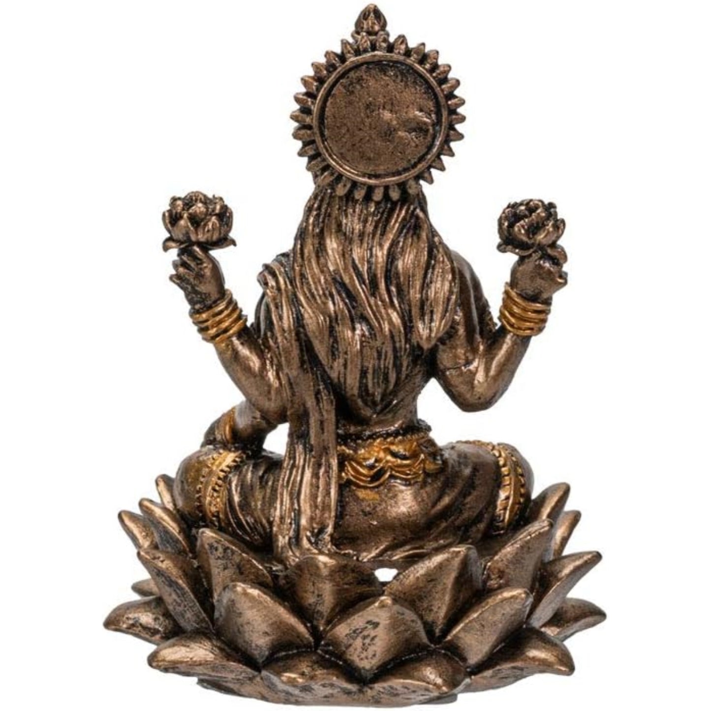 Hindu God Lakshmi Miniature Resin Figurine Statue 2.5 inch