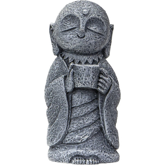 Eastern Enlightenment Happy Japanese Jizo Monk Resin Figurine 5 inch