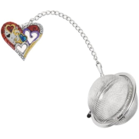 Ganz Heart Zinc Metal Mesh Tea Infuser Ball with Enameling For Loose Leaf Tea Reusable