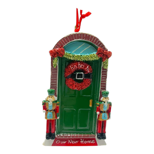 Kurt Adler Our New Home Front Door Hanging Resin Christmas Tree Ornament 4.25 inch