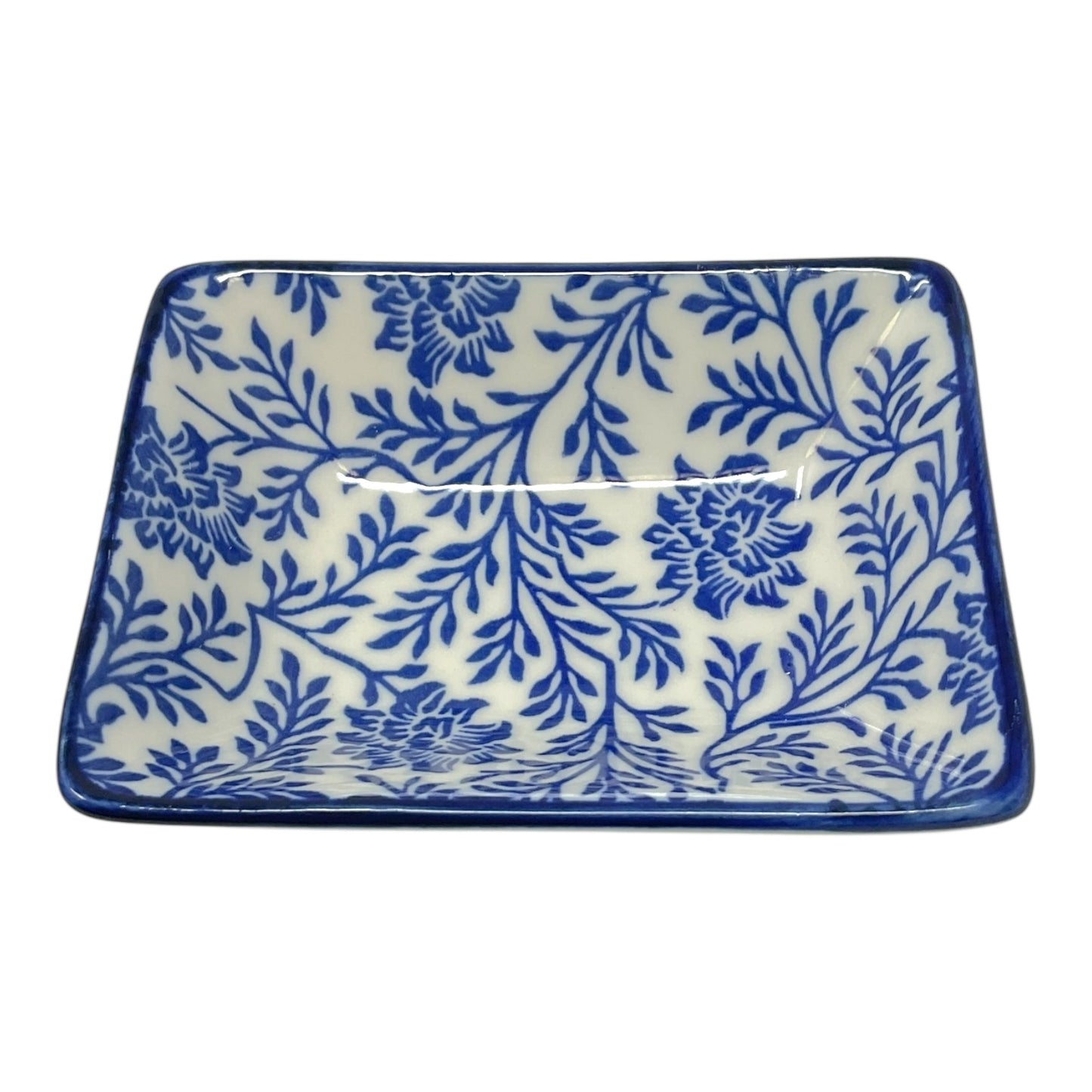 Blue and White Ceramic Japanese Style Sauce Dipping Bowls 4 Piece Set