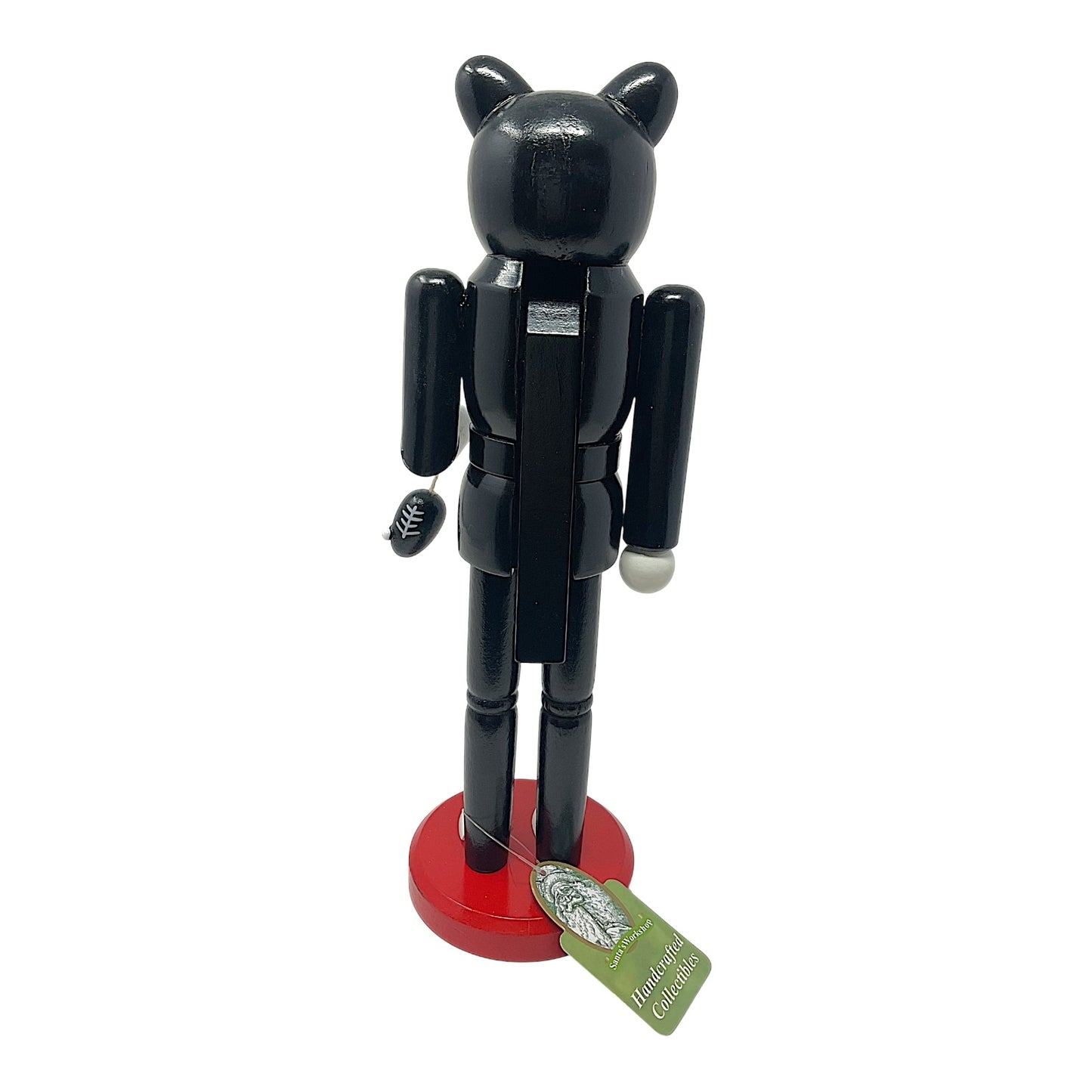 Santa's Workshop Day of the Dead Black Cat Nutcracker Decoration 14 Inch