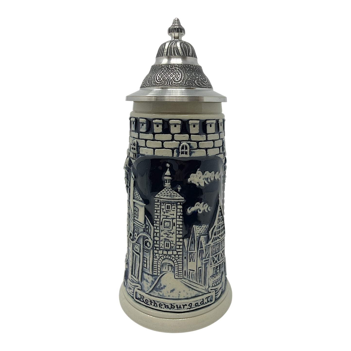 Pinnacle Peak Trading Rothenburg Germany LE Blue Relief German Beer Stein .25 Liter by King Werk