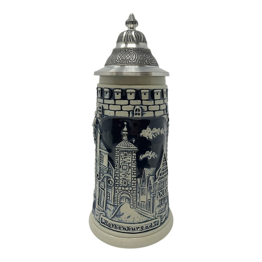 Pinnacle Peak Trading Rothenburg Germany LE Blue Relief German Beer Stein .25 Liter by King Werk