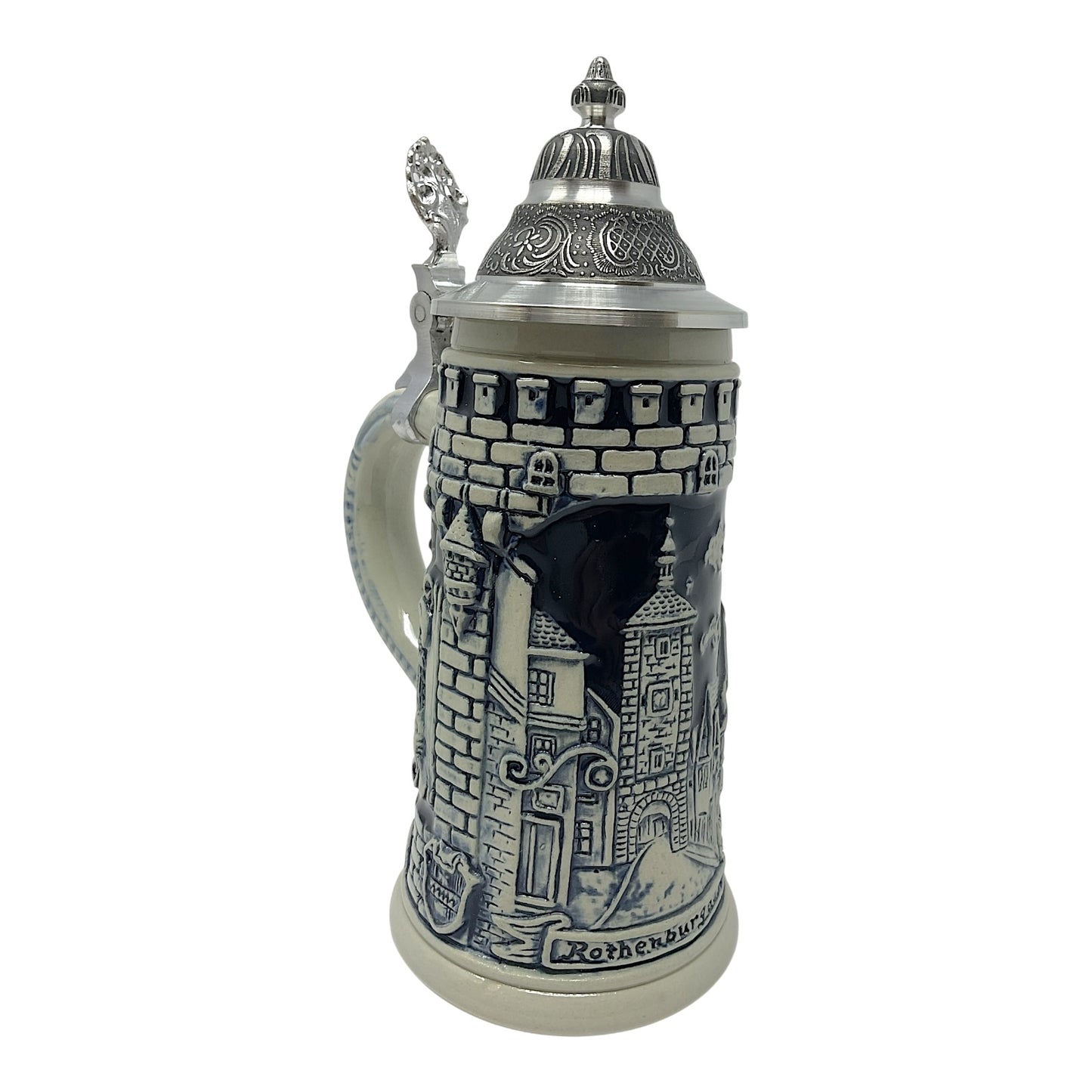 Pinnacle Peak Trading Rothenburg Germany LE Blue Relief German Beer Stein .25 Liter by King Werk