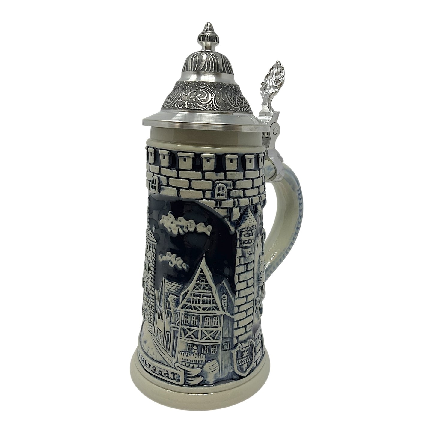 Pinnacle Peak Trading Rothenburg Germany LE Blue Relief German Beer Stein .25 Liter by King Werk