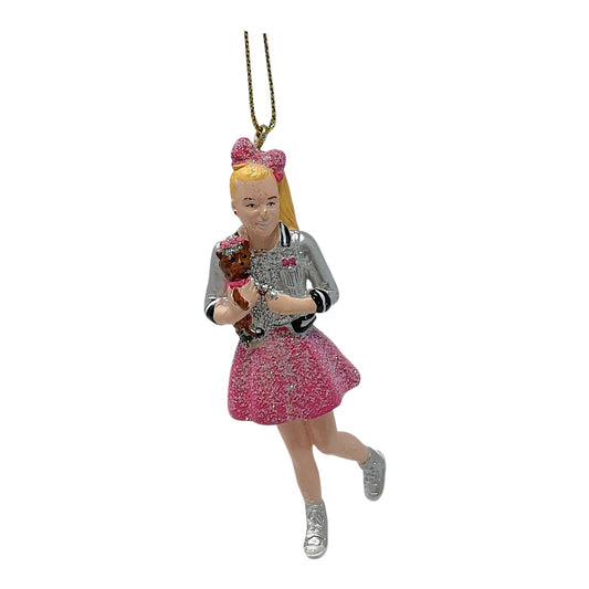 Kurt Adler JoJo Siwa Blow Mold Figure Christmas Tree Ornament 3.75 inch