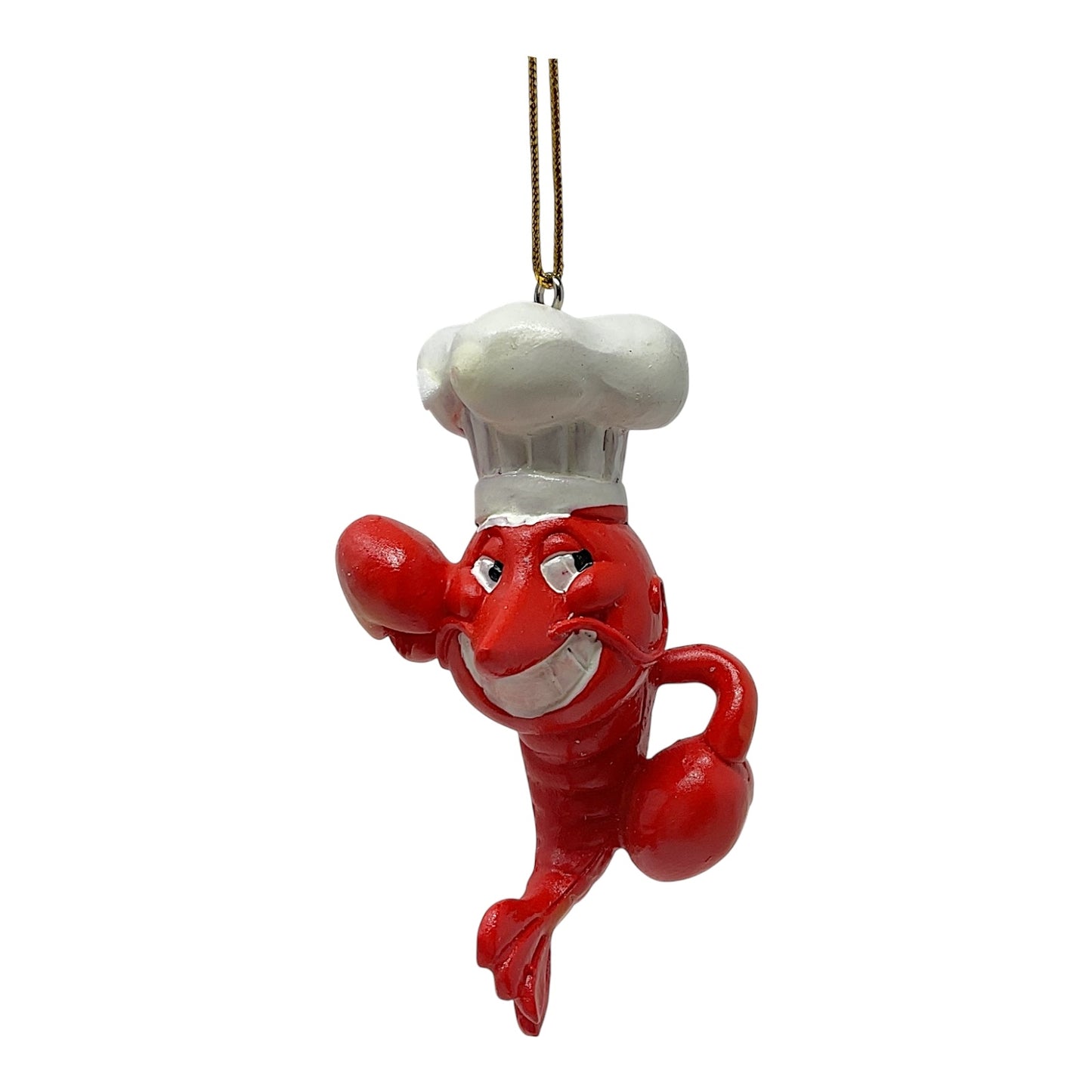 Beachcombers Smiling Chef Lobster Resin Christmas Tree Ornament 3.5 inch