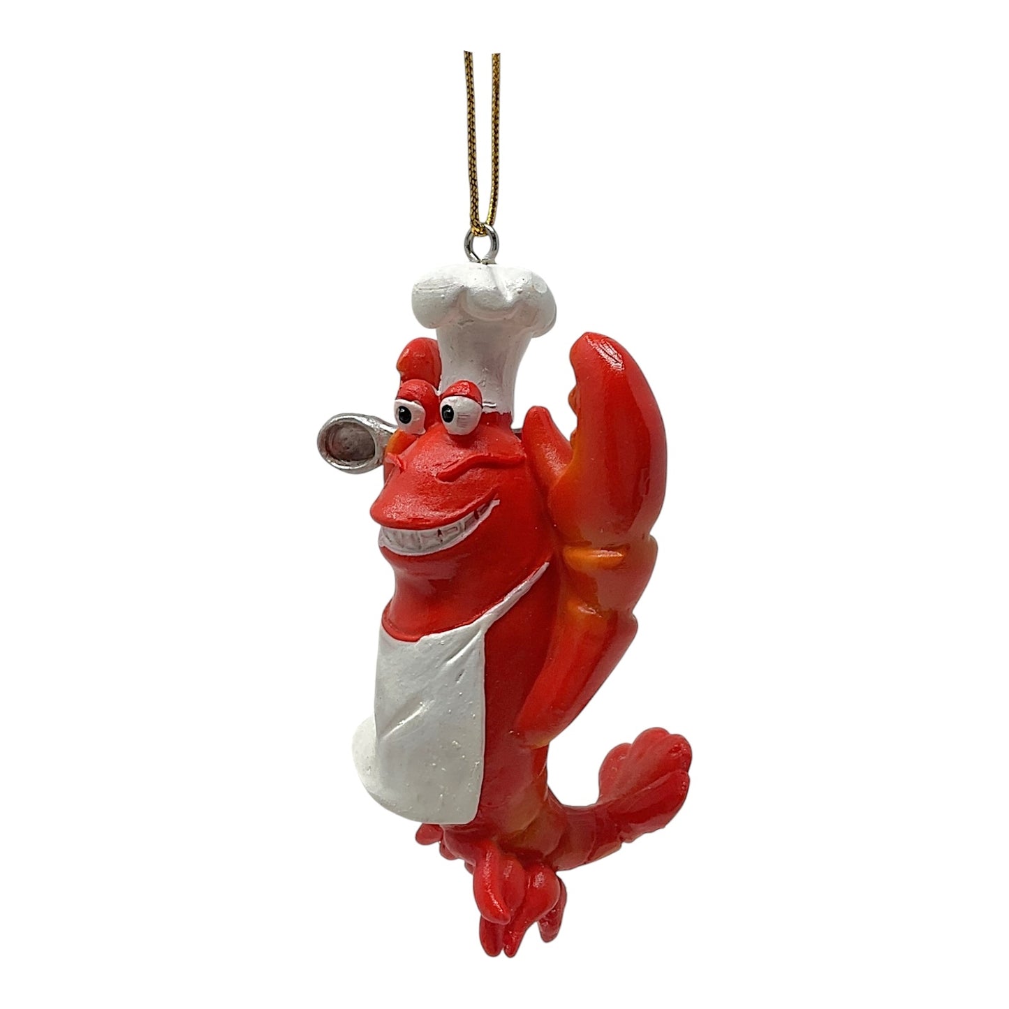 Beachcombers Chef Lobster with Spoon and Apron Resin Christmas Tree Ornament 3.5 inch