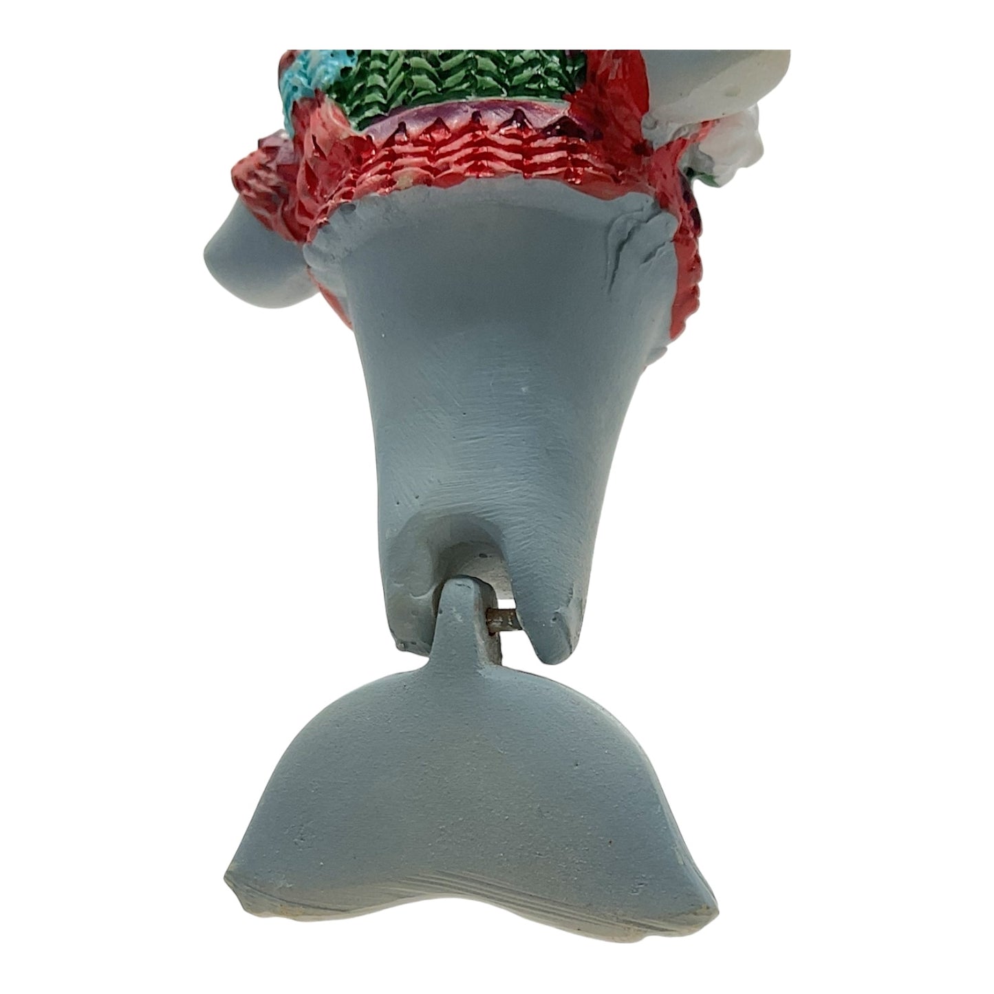 Beachcombers Dolphin in Festive Sweater and Hat with Hinged Tail Resin Christmas Tree Ornament 3 inch