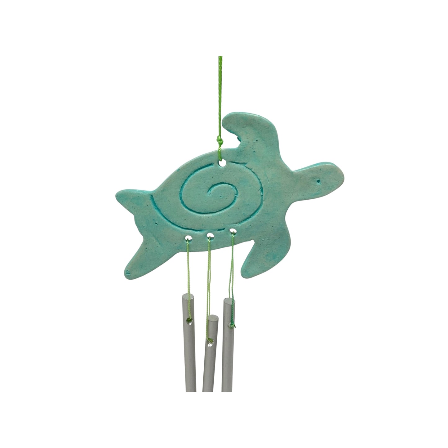 Beachcombers Ceramic Sea Turtle Wind Chime Outdoor Garden Windchime 10.2 Inch