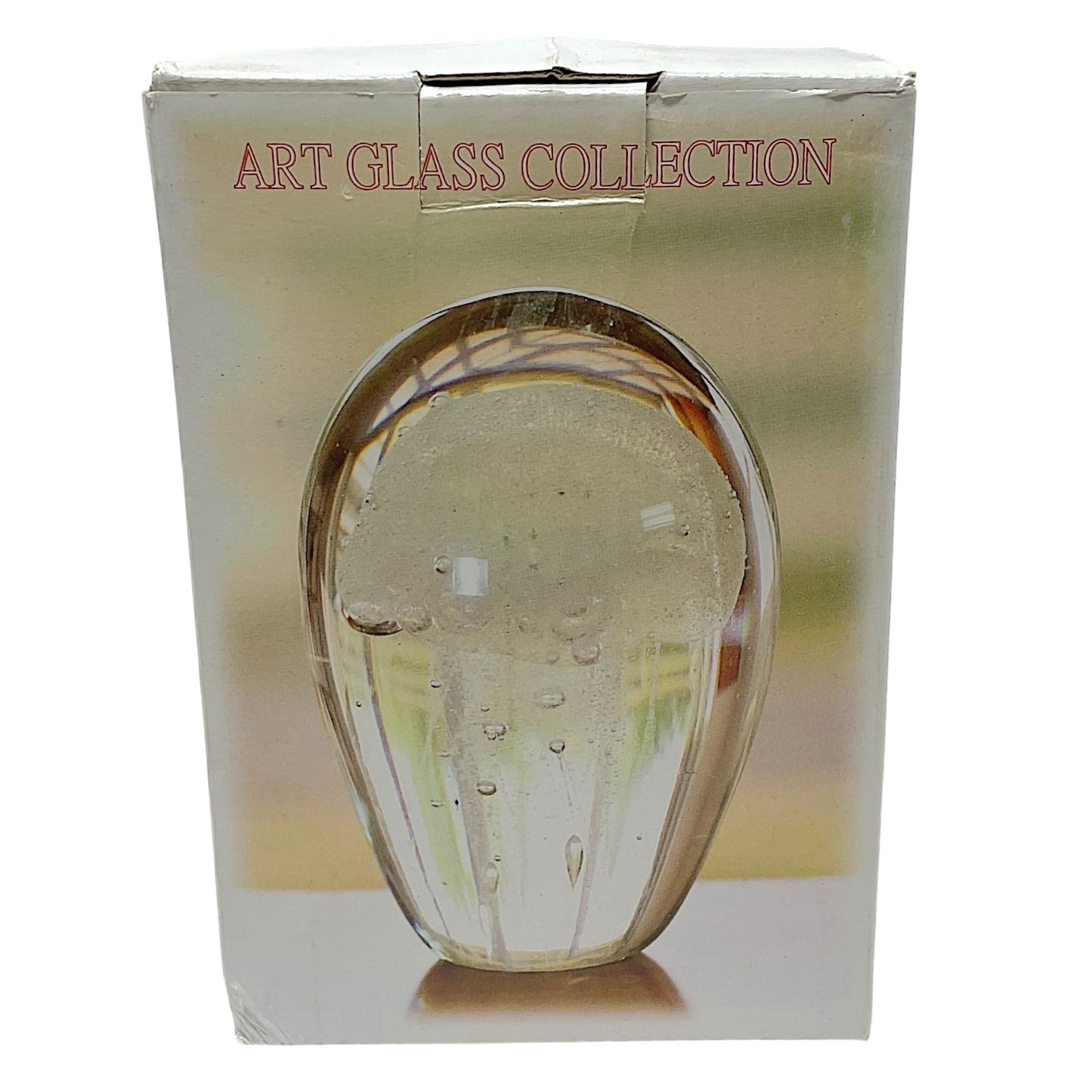 Beachcombers Clear White Glow in the Dark Glass Jellyfish Paperweight Decoration 5.5 Inch Tall