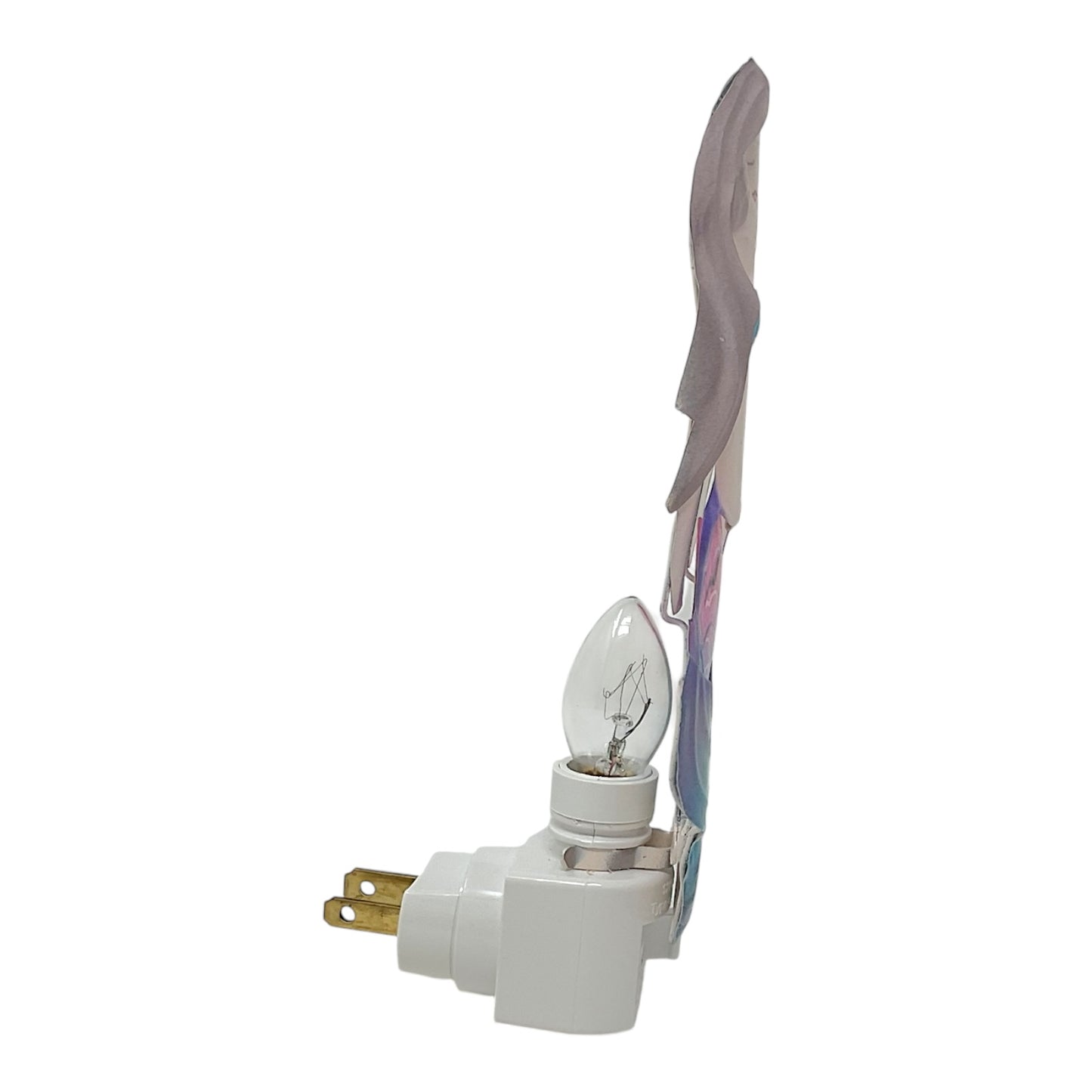 Beachcombers Colorful Mermaid Plug In Swivel Plug Night Light Electric Capiz Shell and Metal 7 Watt