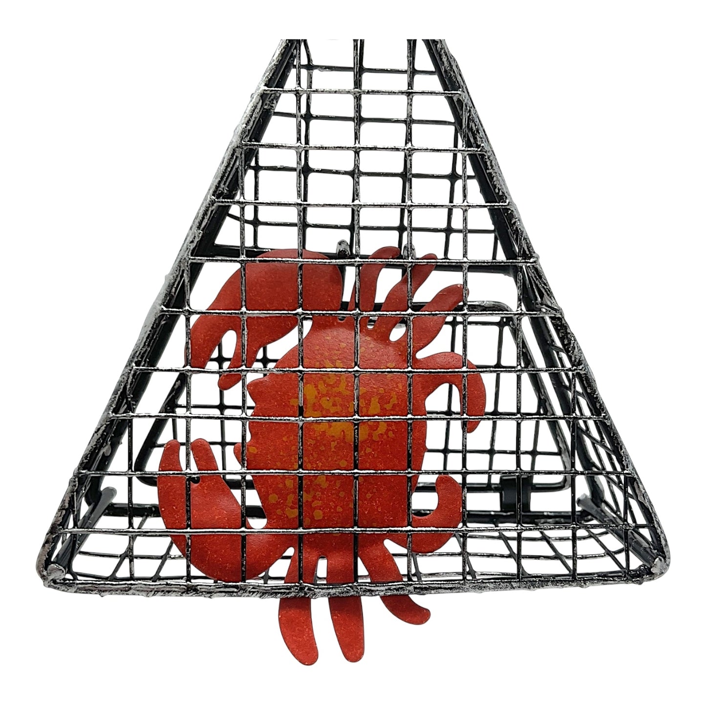 Kurt Adler Cage Trap with Red Crab Metal Christmas Tree Ornament 4 inch
