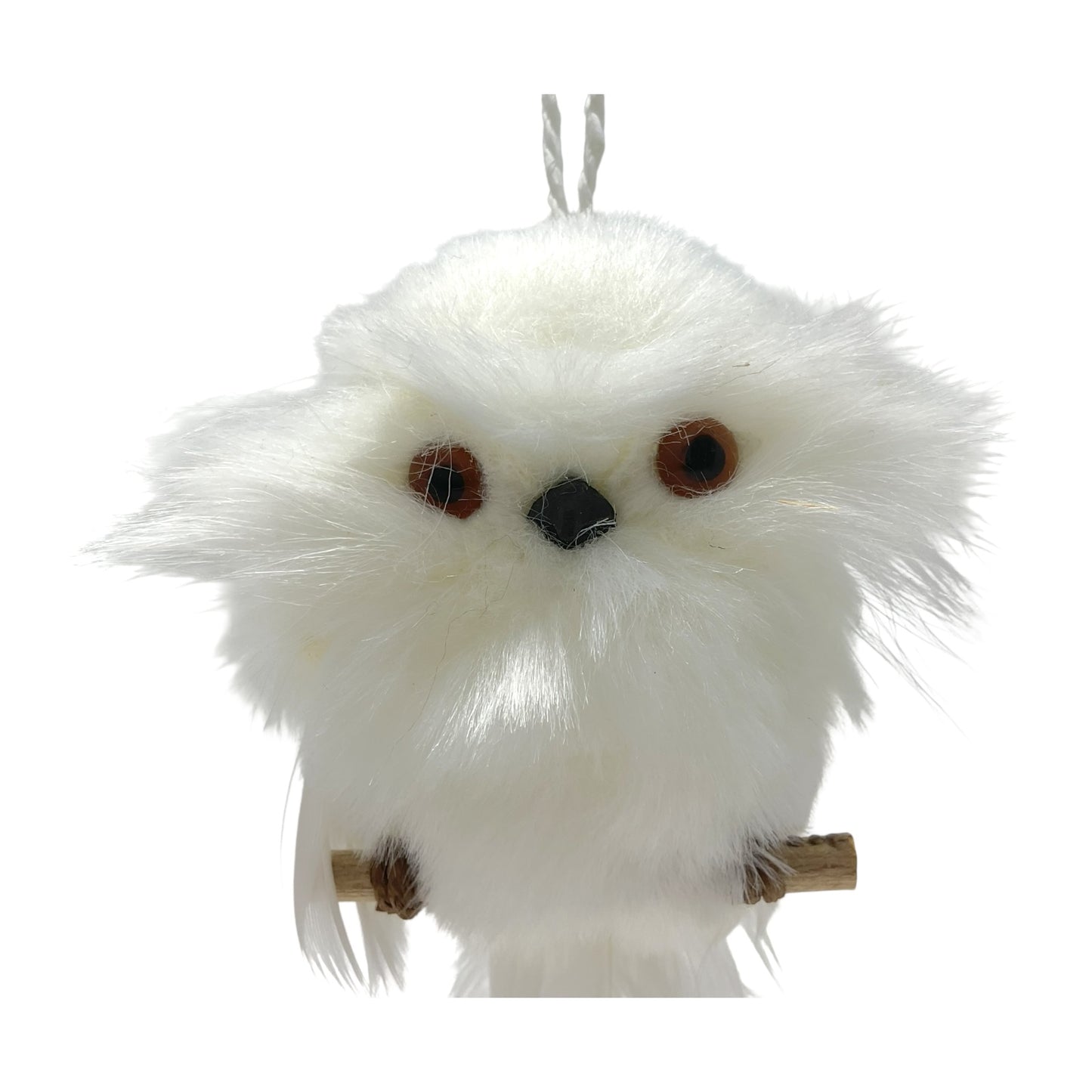 Kurt Adler White Owl Hanging On Branch Christmas Tree Ornament 3.5 inch